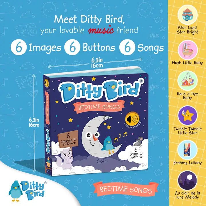Ditty Bird : Bedtime Songs - Storytime - Baby Sound Book