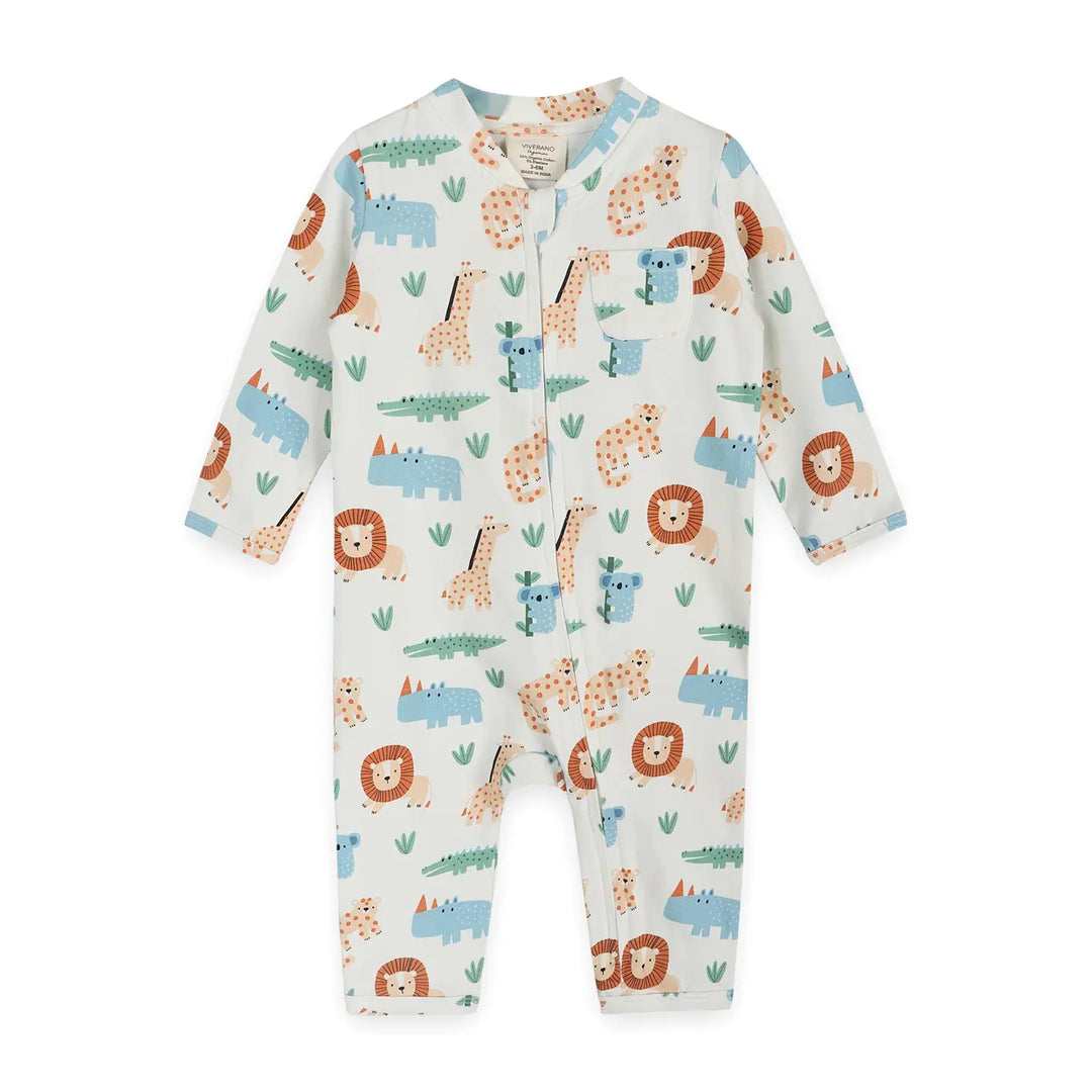 Safari Baby Zipper Jumpsuit