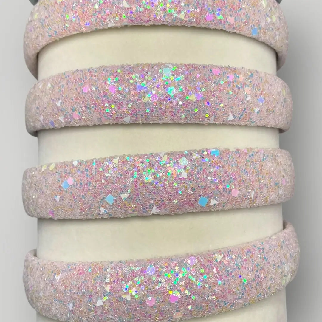 Chunky Glitter Headband - Pink