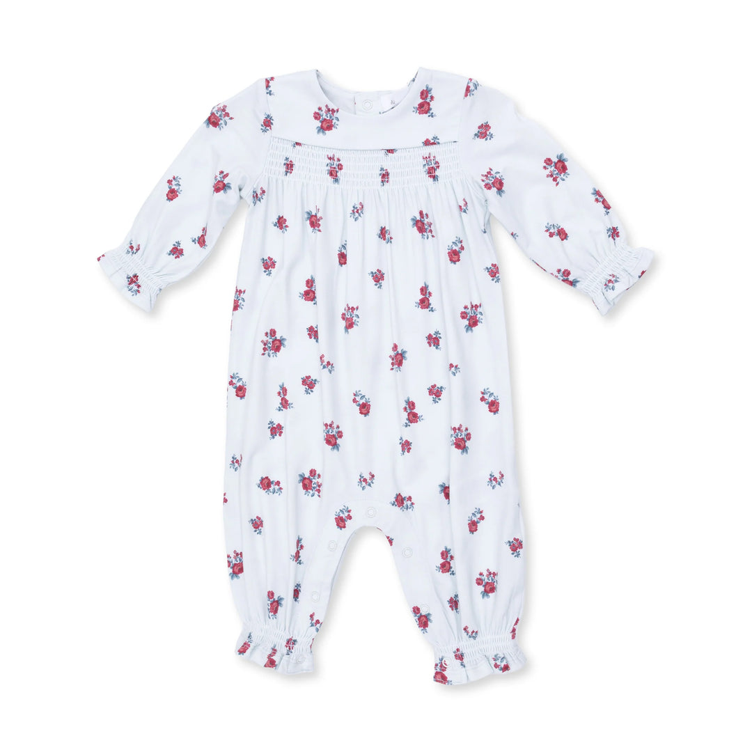 Alyssa Floral - Smocked Long Sleeve Romper
