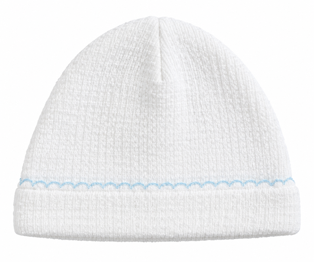 White Saylor Beanie - Blue