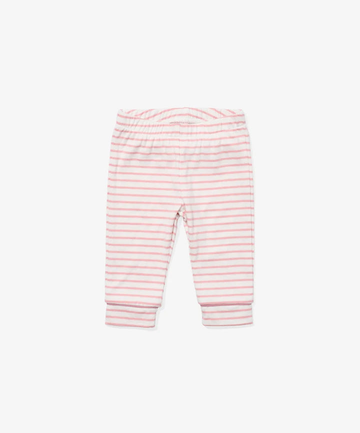 Andy Baby Legging, Dusty Rose Mini Stripe