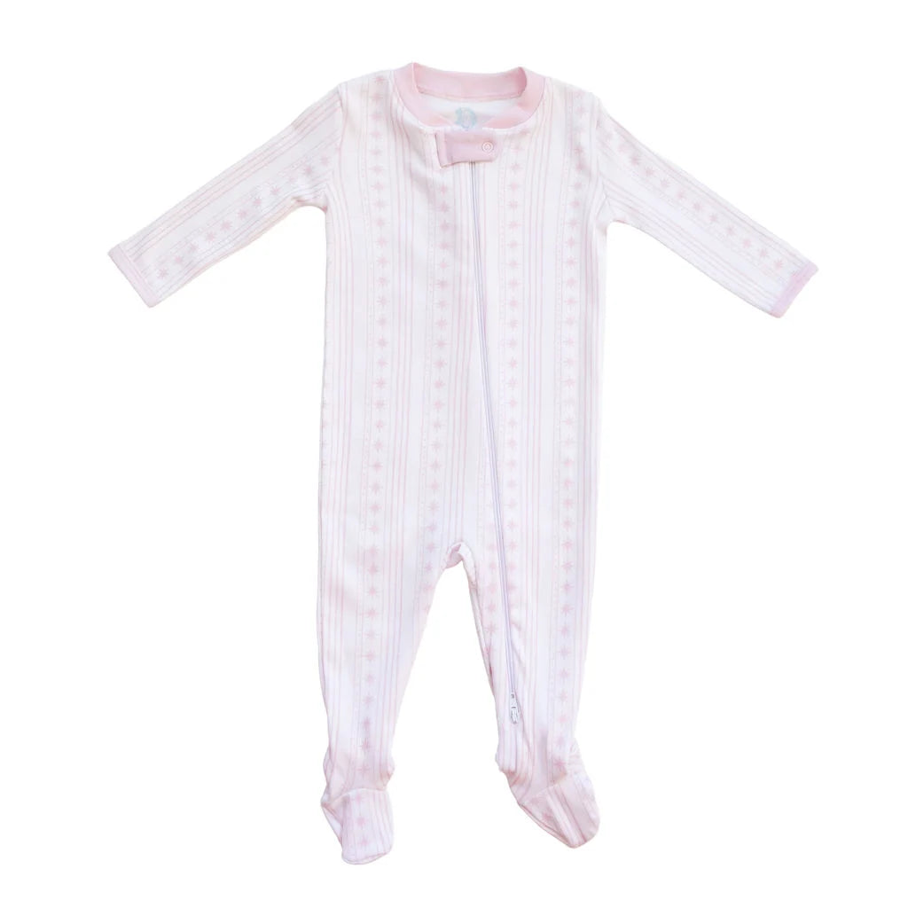 Starlight Stripes Footie Pink