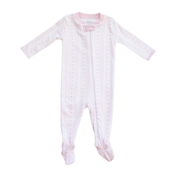 Starlight Stripes Footie Pink