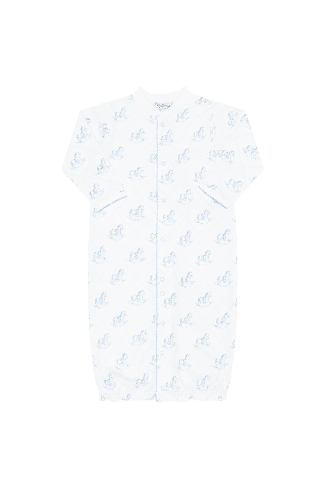 Blue Rocking Horse Romper LS