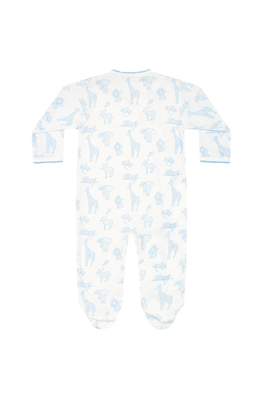 Blue Safari Zipper Footie