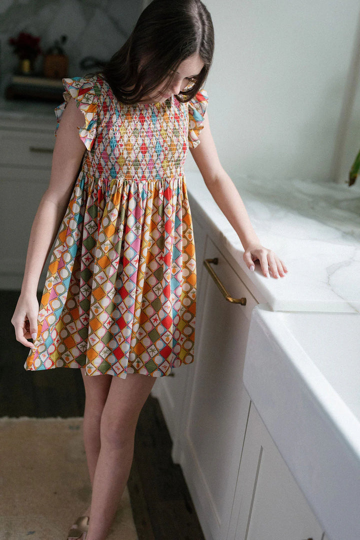 Olive Smocked Dress