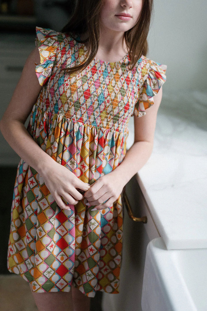 Olive Smocked Dress