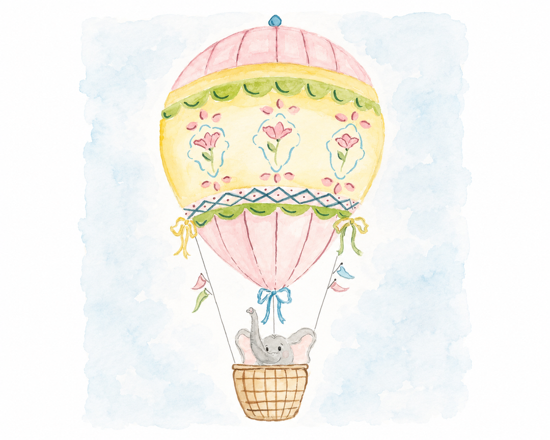 Amanda Jane Art 8x10 Hot Air Balloon