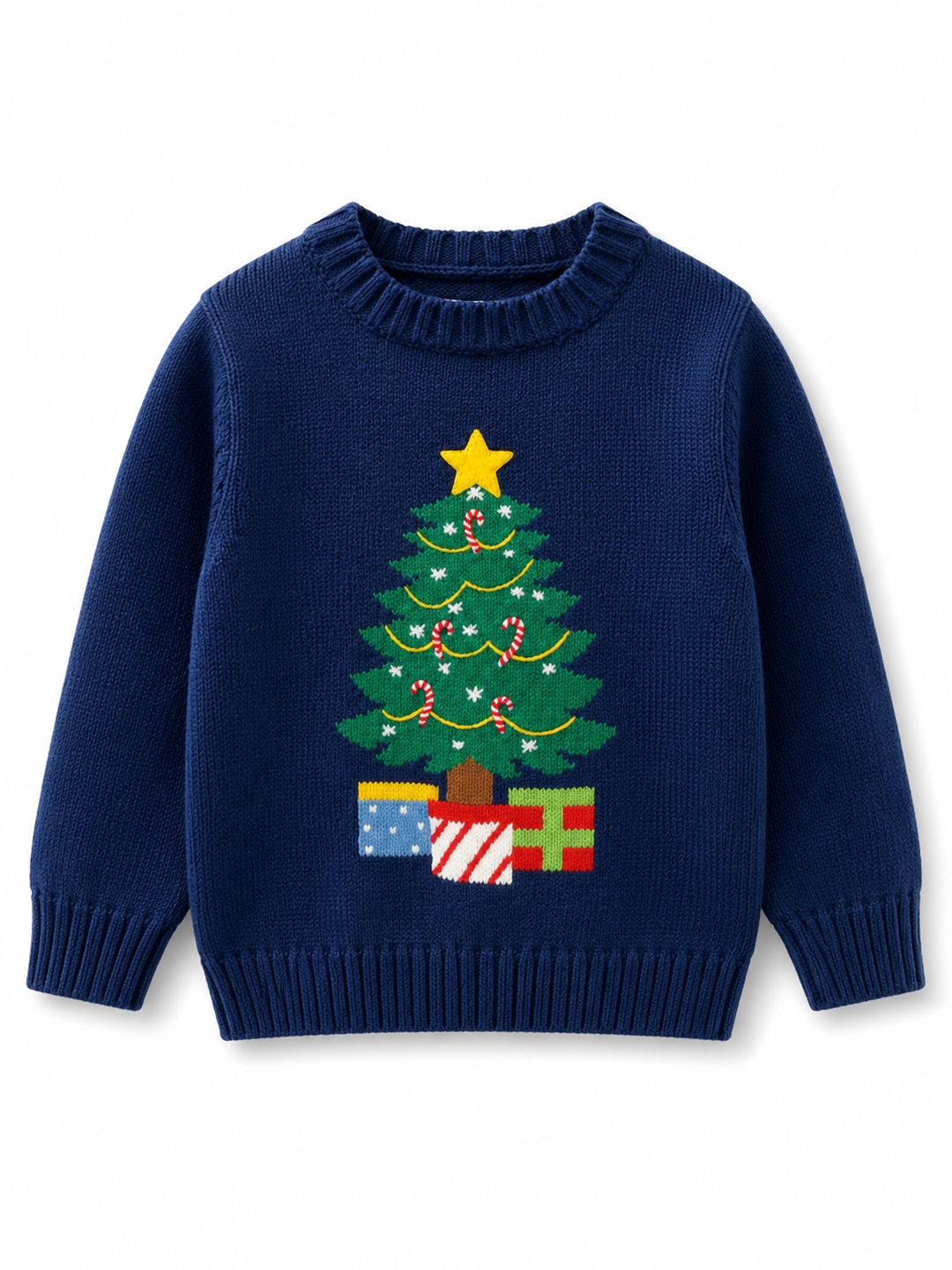 Navy Christmas Tree Sweater
