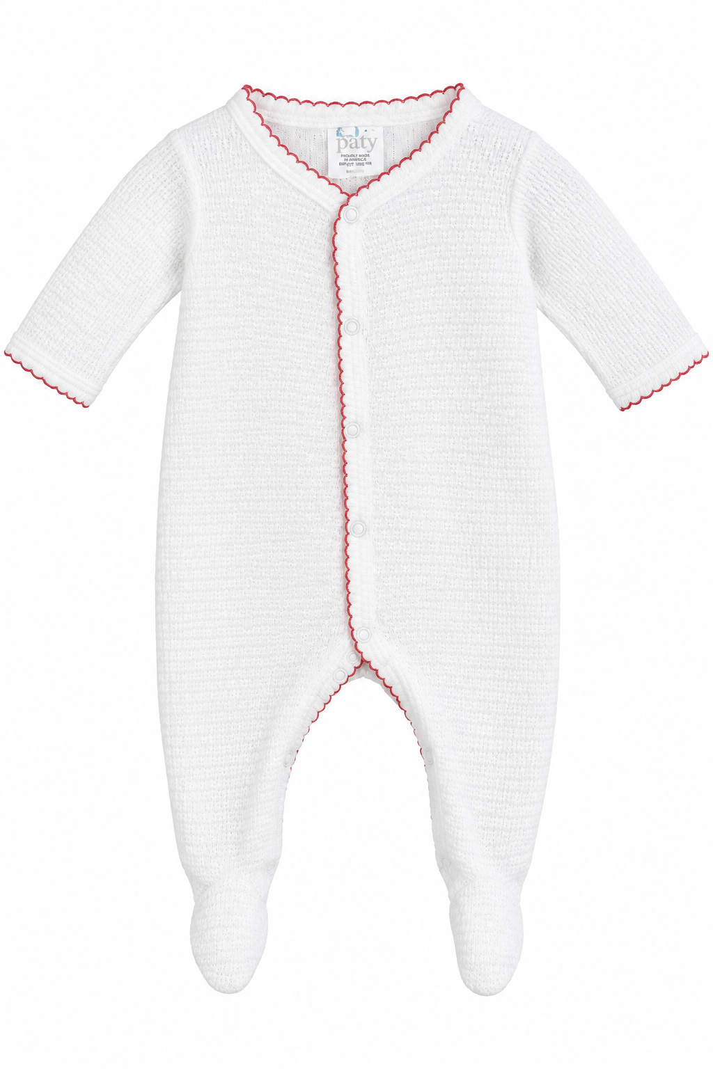 Footie with Red Trim