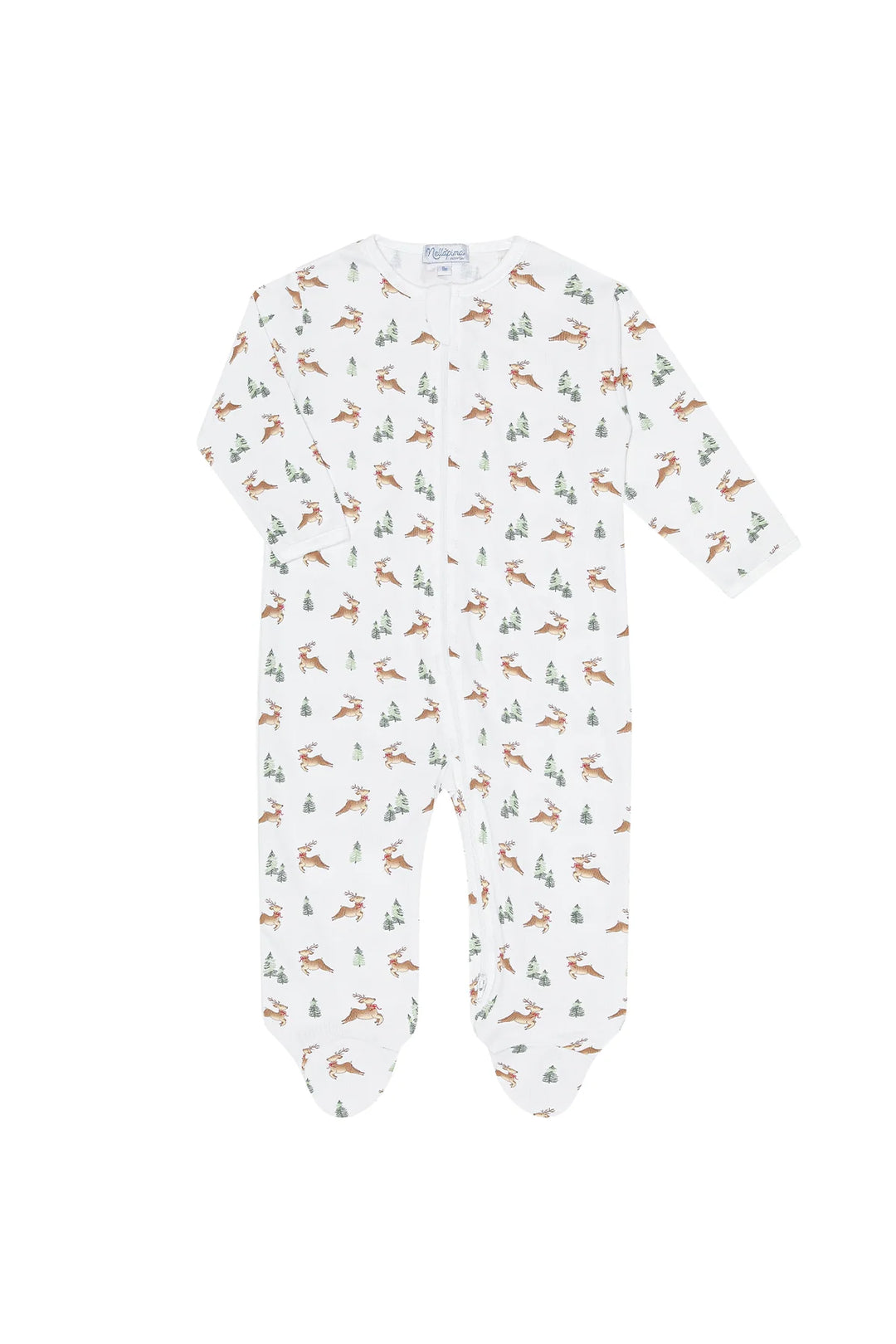 Christmas Reindeer Zipper Footie