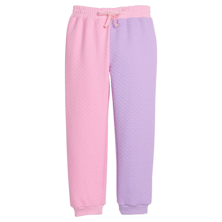 Color Block Jogger & Pullover Set - Pink/Lilac
