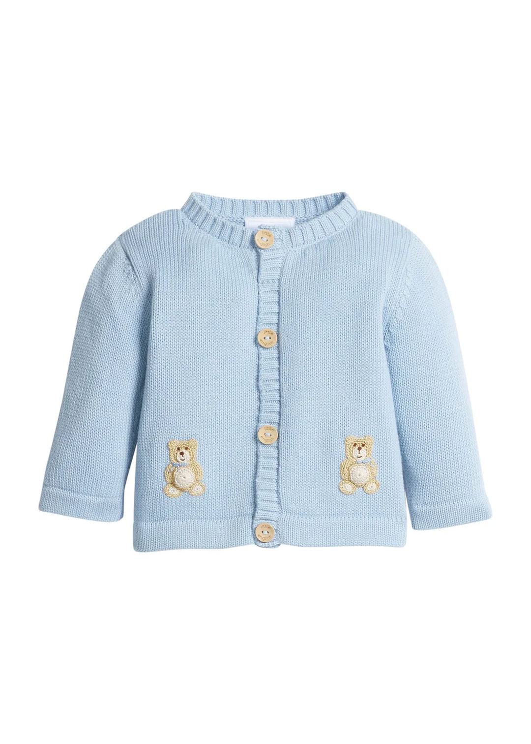 Crochet Cardigan - Blue Teddy Bear