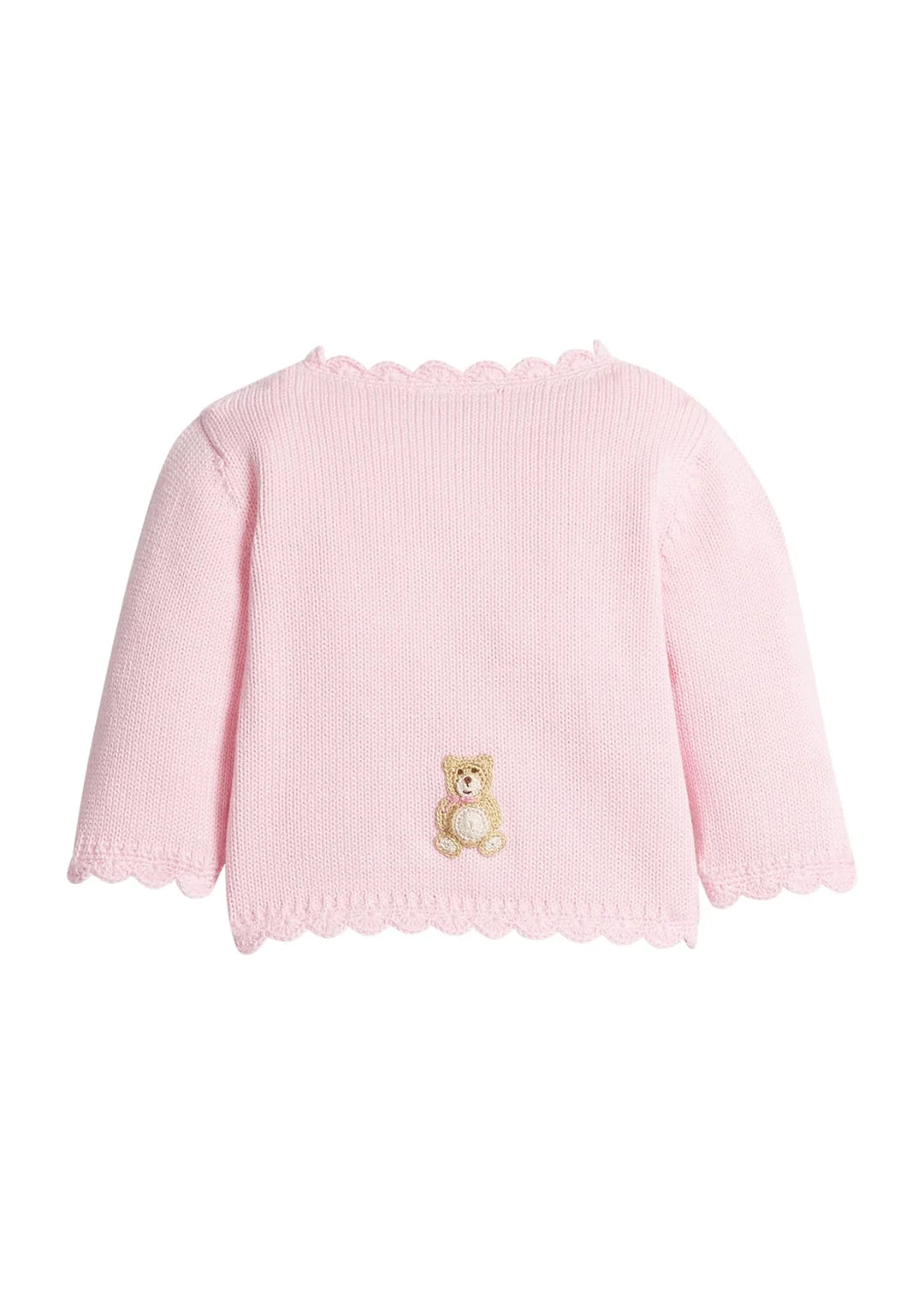 Crochet Cardigan - Pink Teddy Bear