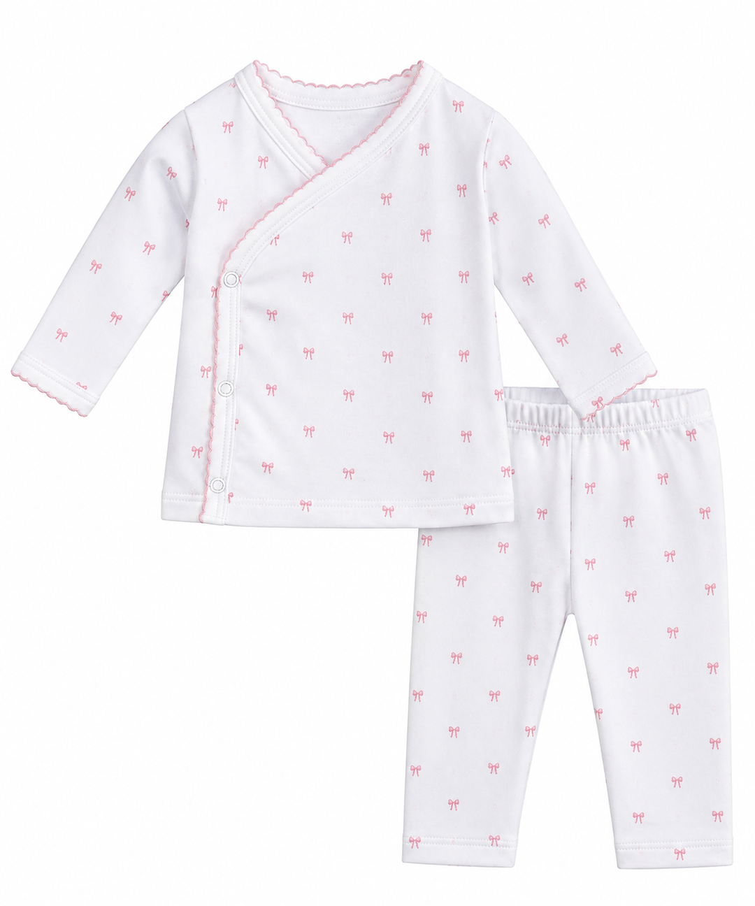 Lace Lane 2 Piece Set White/Pink