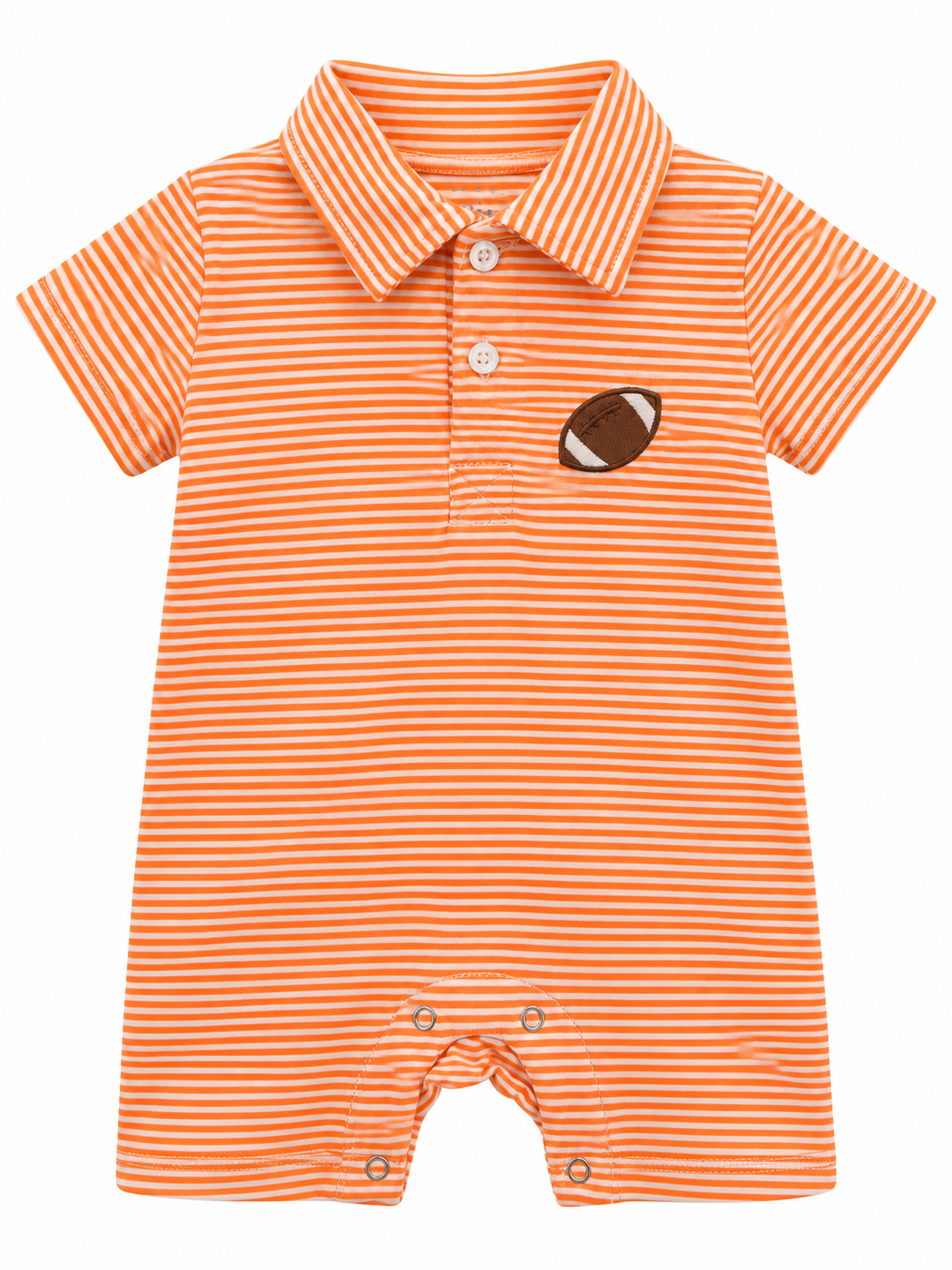 Football Polo Romper- Orange