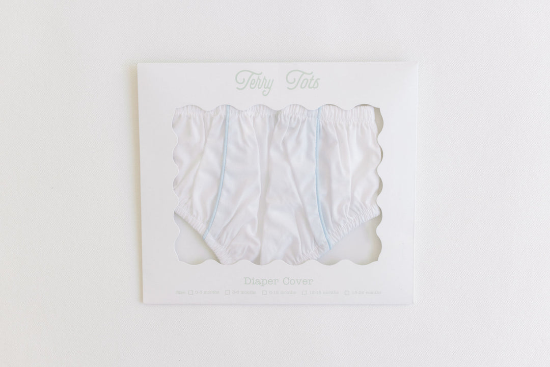 Blue Trim Diaper Cover