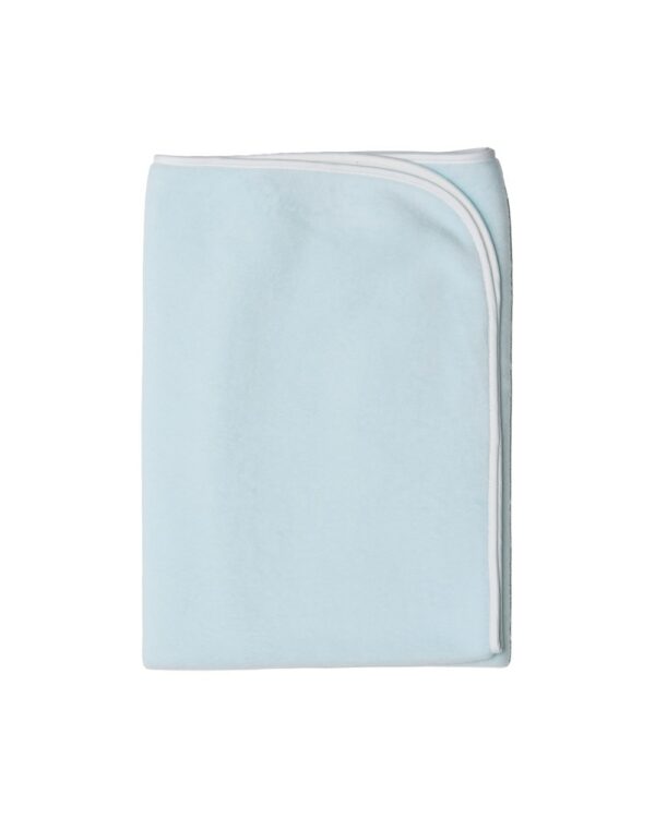Blanket – Blue Fleece with Trim