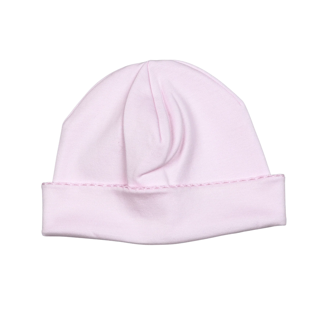 PPP-015 Pink Beanie Pink Picot Trim