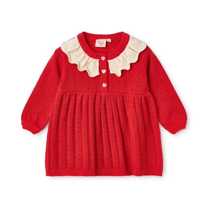 Dora Dress Poppy Red Glitter