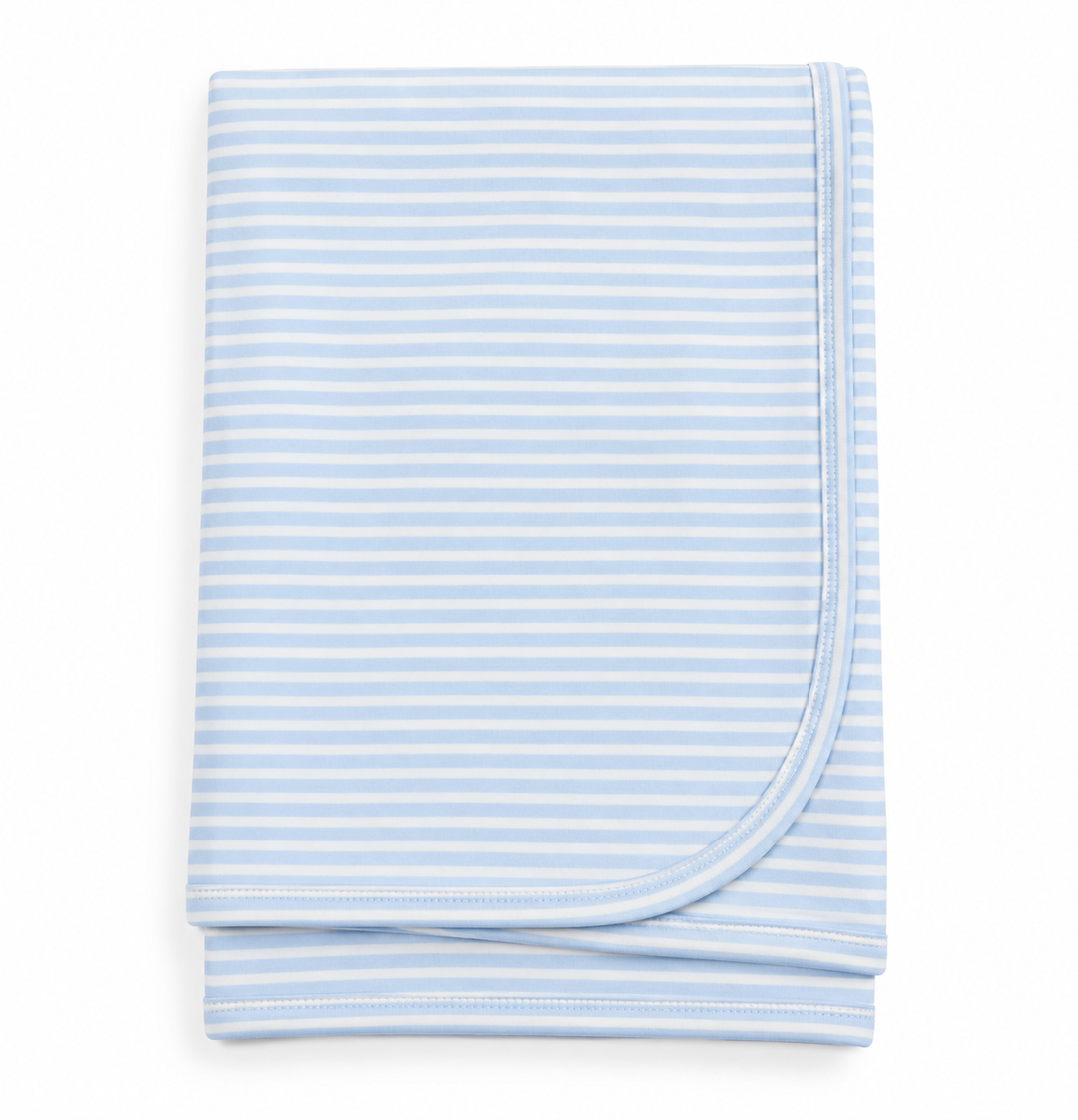 Light Blue Stripes Pima Receiving Blanket