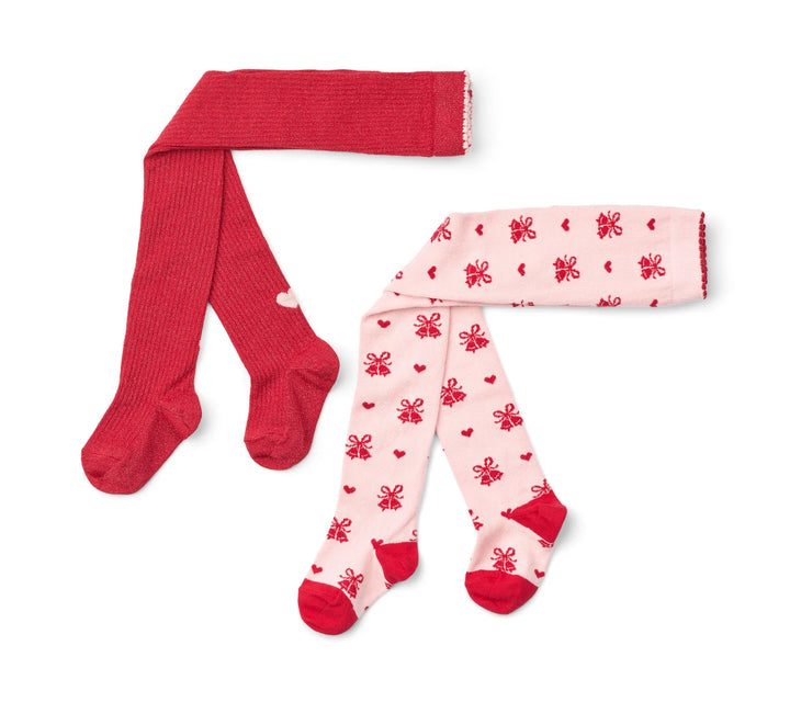 Vera Tights 2-pack Pink-Red Glitter 2-pack