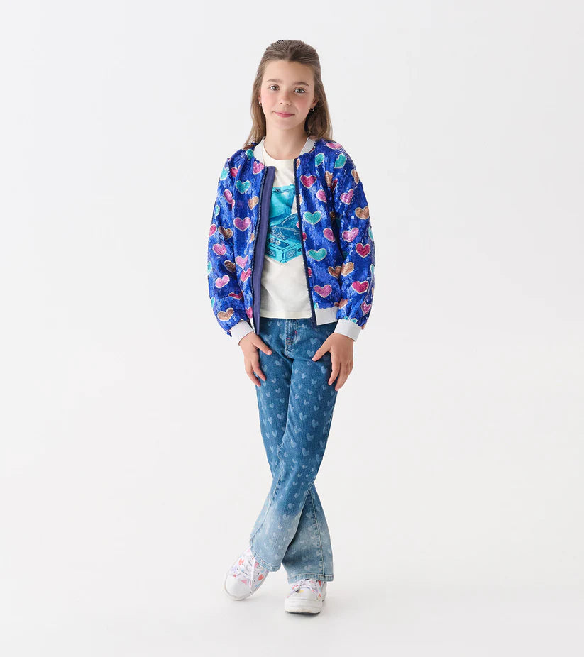 Sequined Bomber Jacket