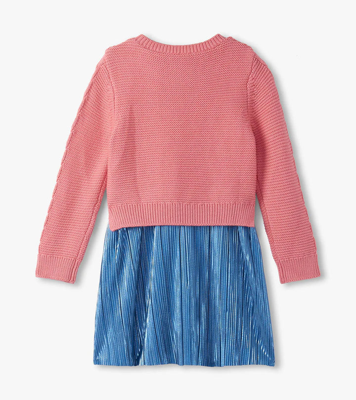 Flamingo Pink Mix Media Dress