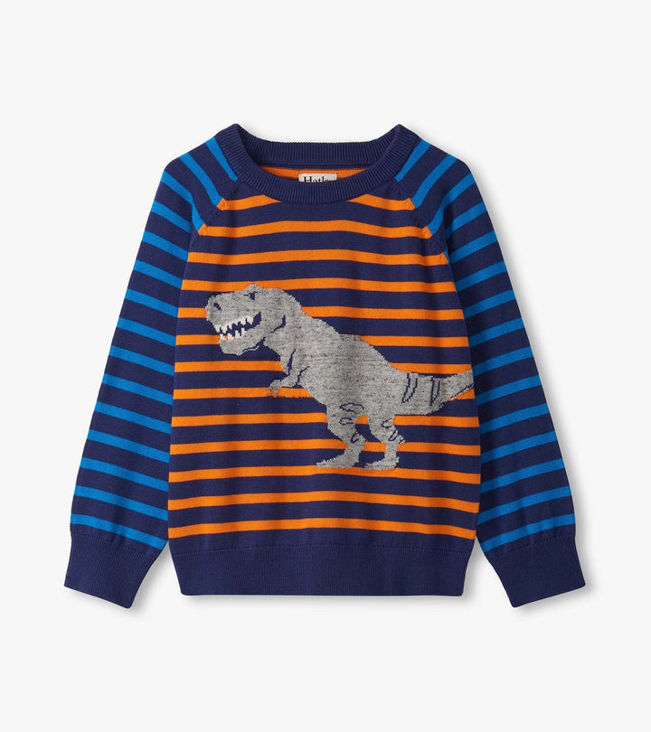 Dino Mixed Stripes Raglan Sweater