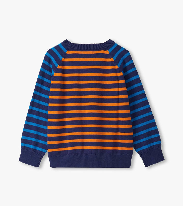 Dino Mixed Stripes Raglan Sweater