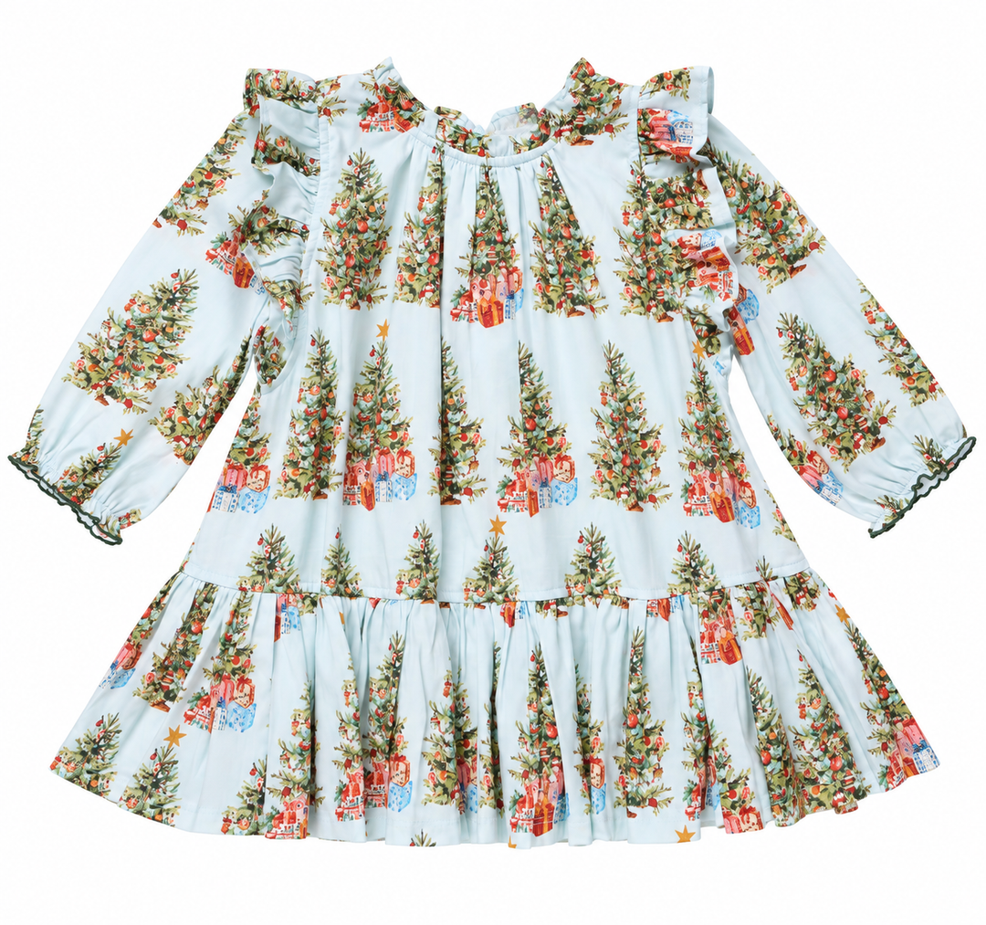 harper dress - trees and presents