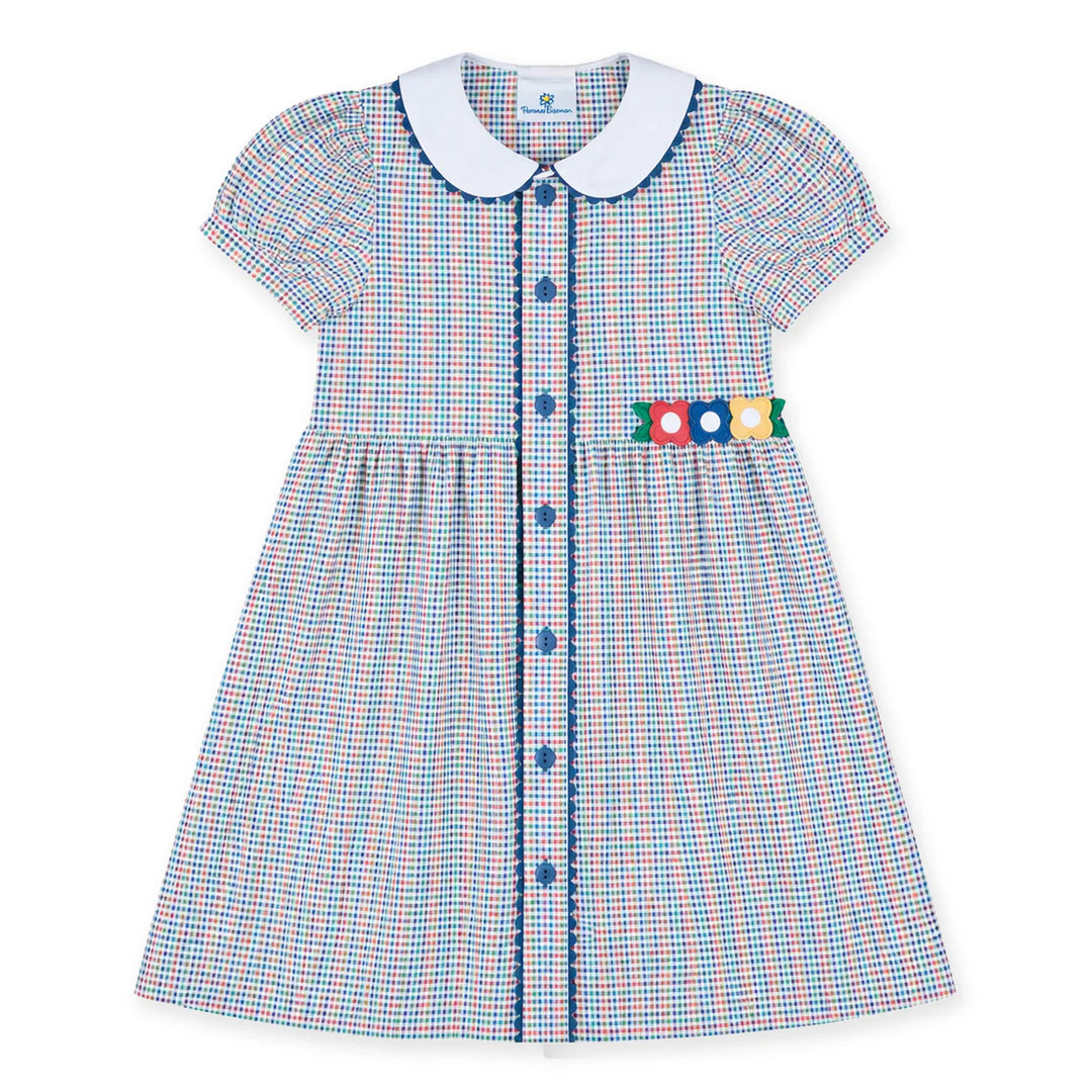Plaid Dress w/ Flowers