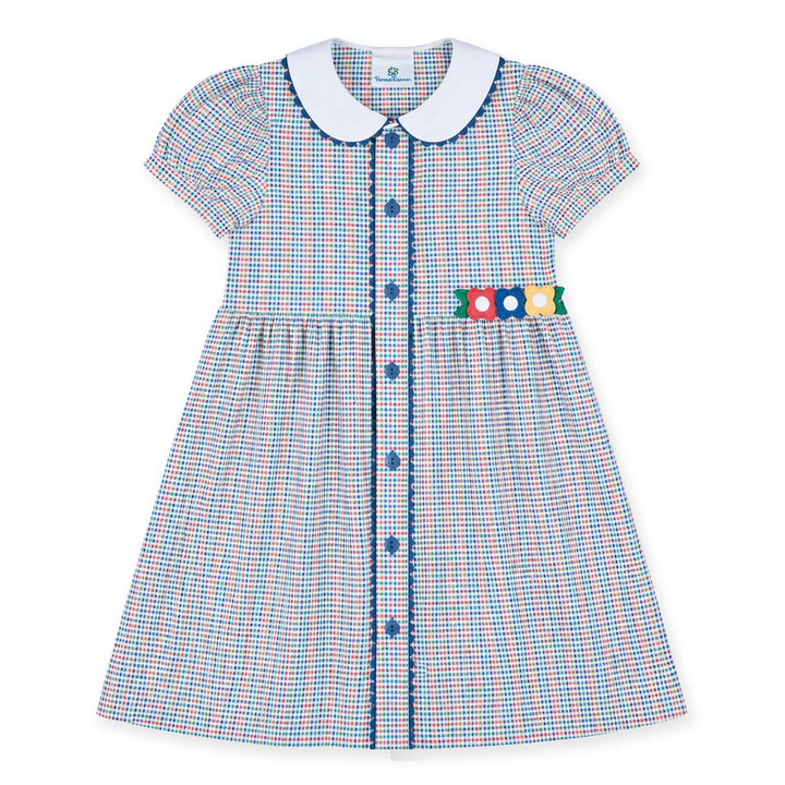 Plaid Dress w/ Flowers