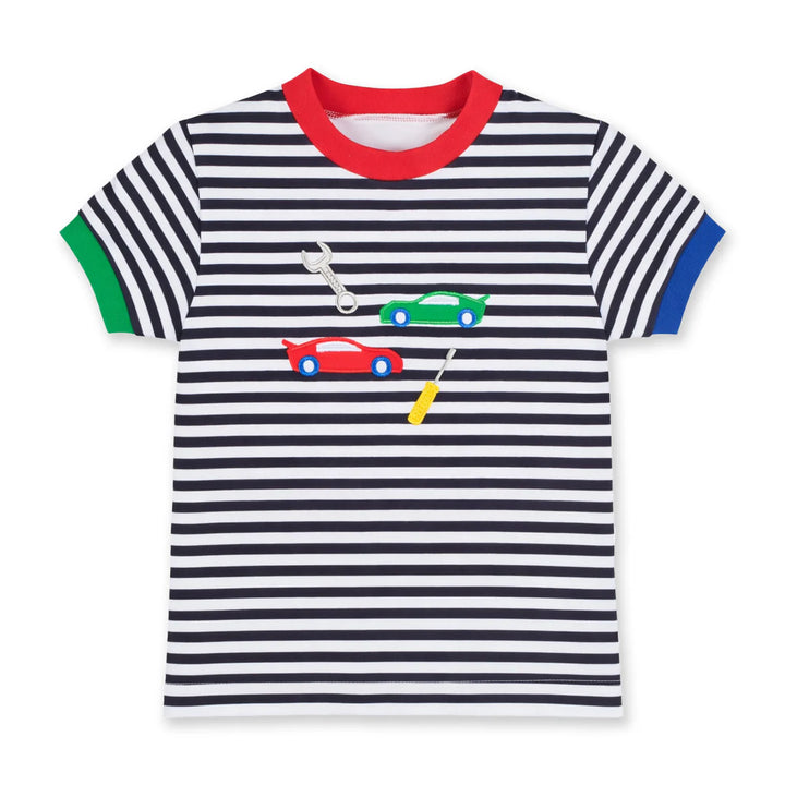 Stripe Knit Tshirt- Cars & Tools