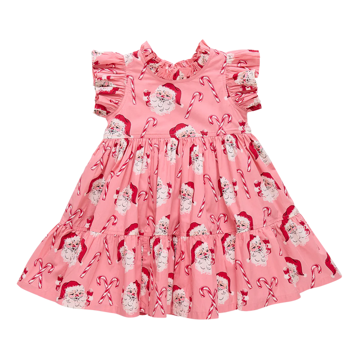 Jennifer Dress Pink Candy Cane Santa