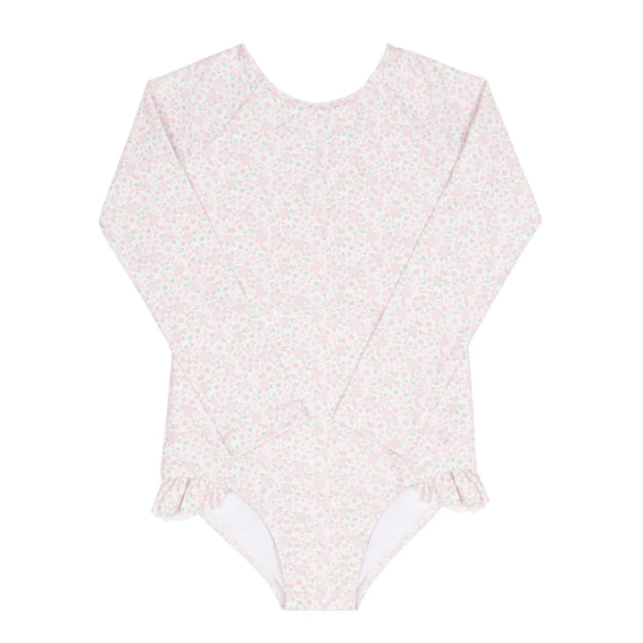 Antique Floral Rashguard One Piece