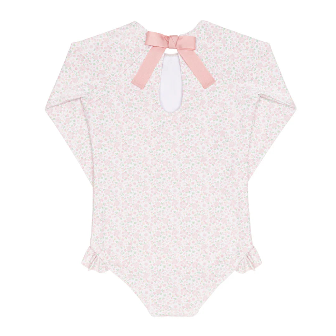 Antique Floral Rashguard One Piece