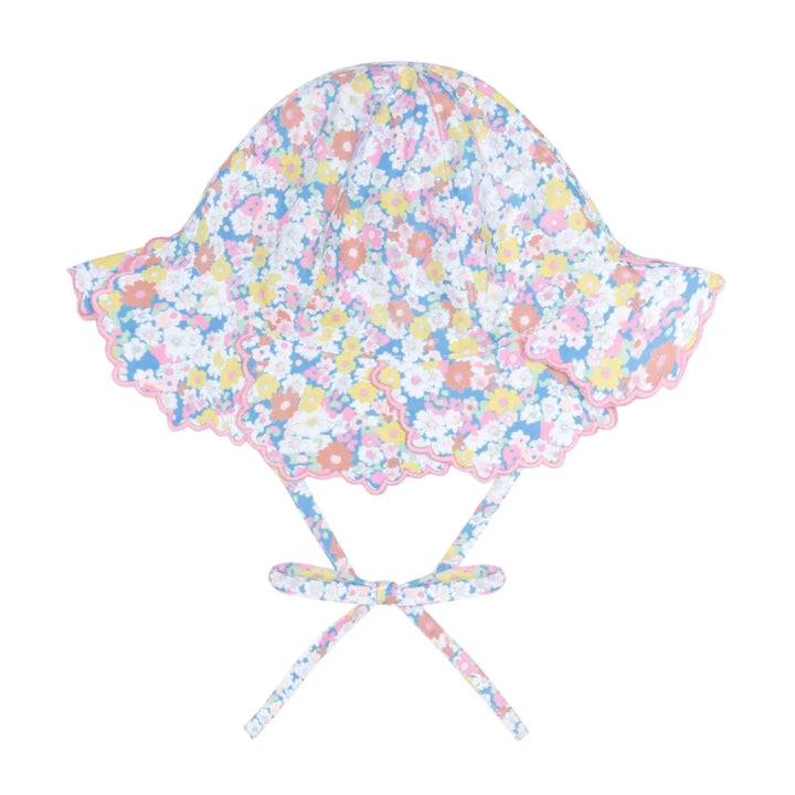 Jasmine Blossom Scalloped Sun Hat