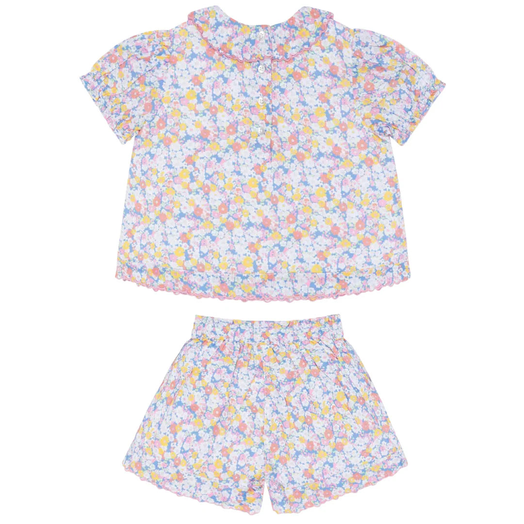 Jasmine Blossom Puff Sleeve Top and Short Set