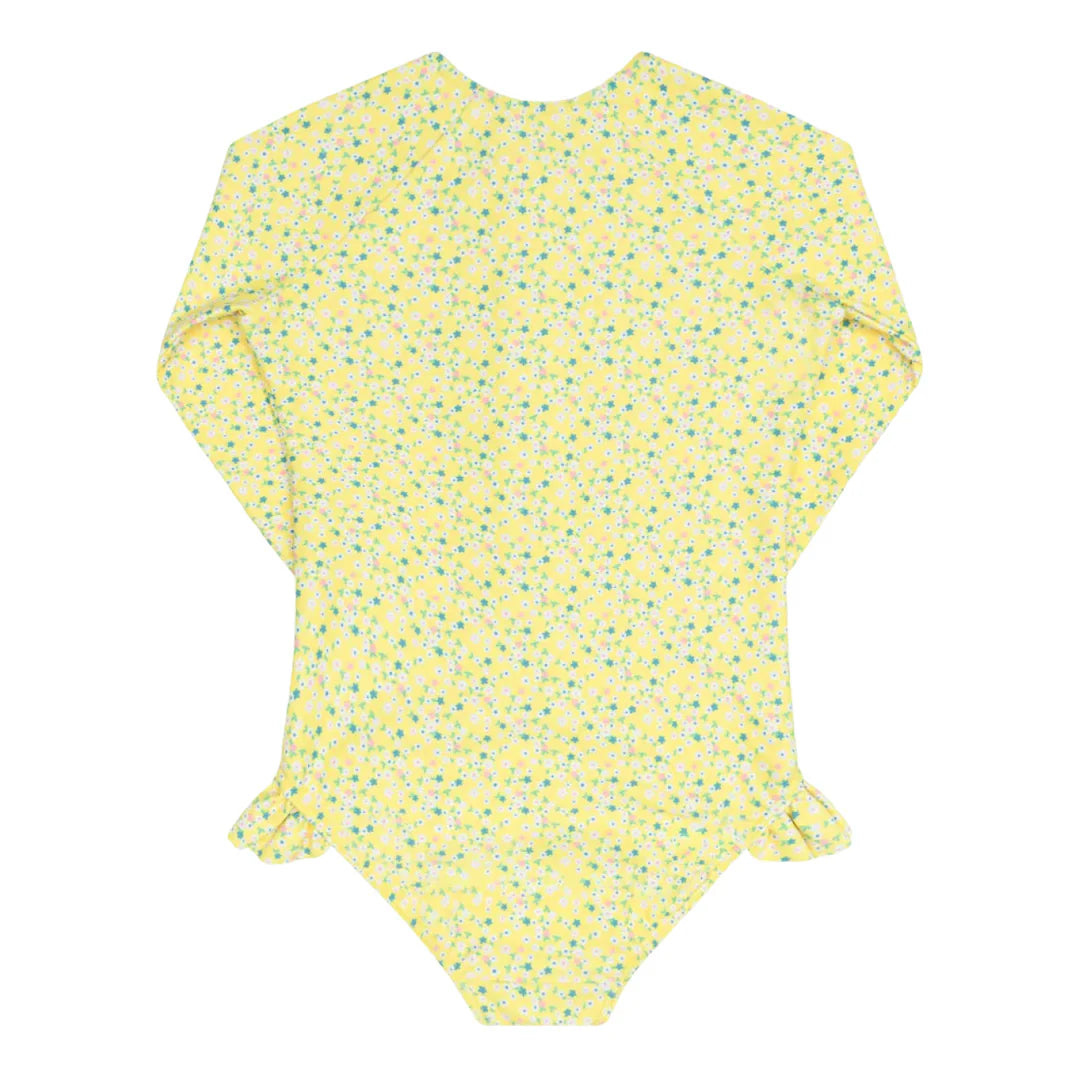 Petite Fleur Front Zip Rashguard One Piece