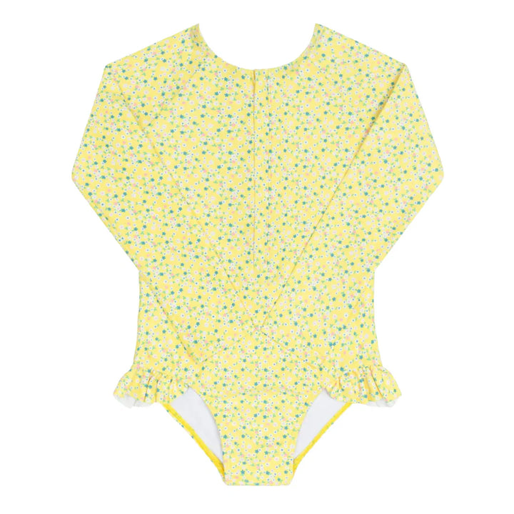 Petite Fleur Front Zip Rashguard One Piece