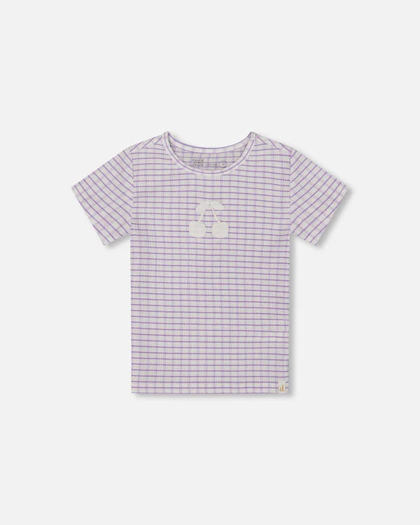 Lavender Cherry Top & Mesh Skirt Set