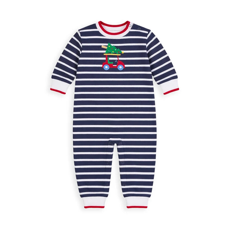 Stripe Knit Longall - Golf Cart & Christmas Tree