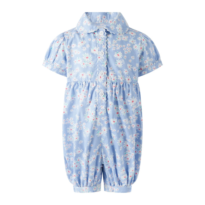 Daisy Blue Button Babysuit