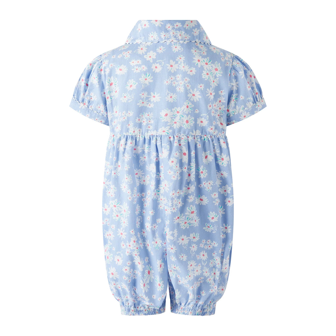 Daisy Blue Button Babysuit