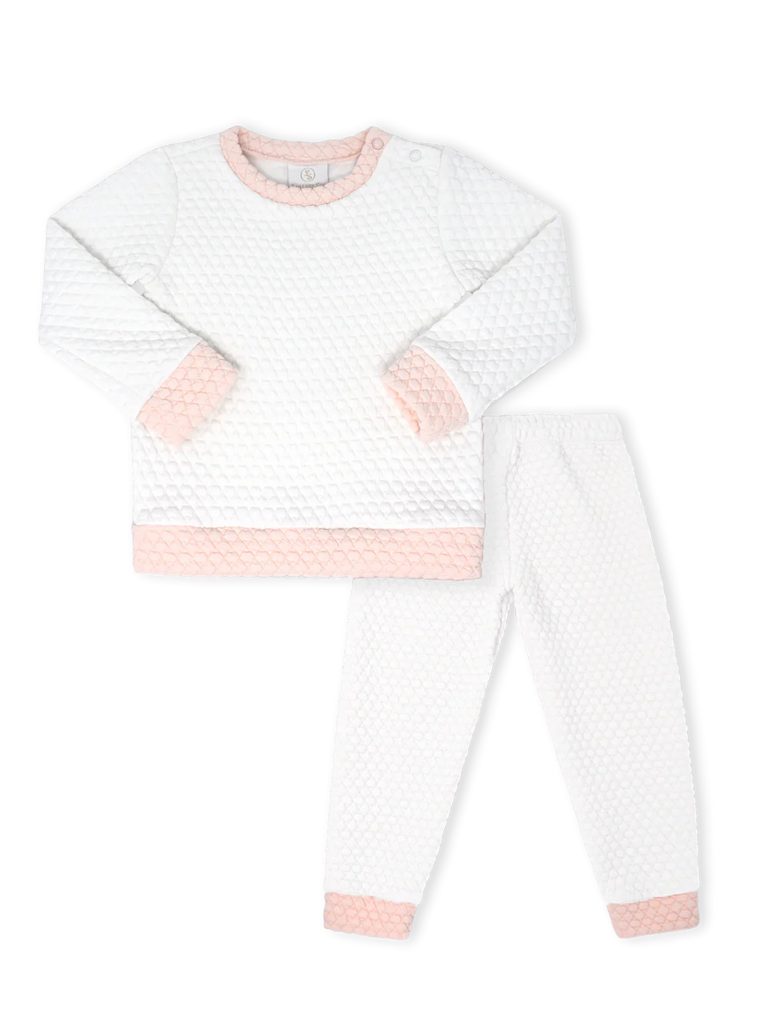 Quilted Sweatsuit - Worthington White, Paris Pink