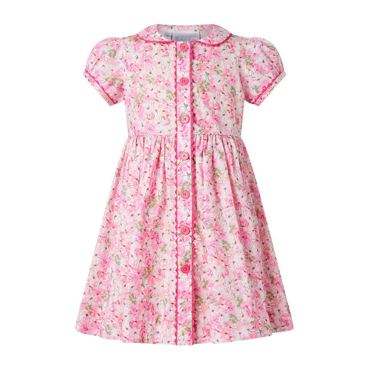 Pink Daisy Button Dress