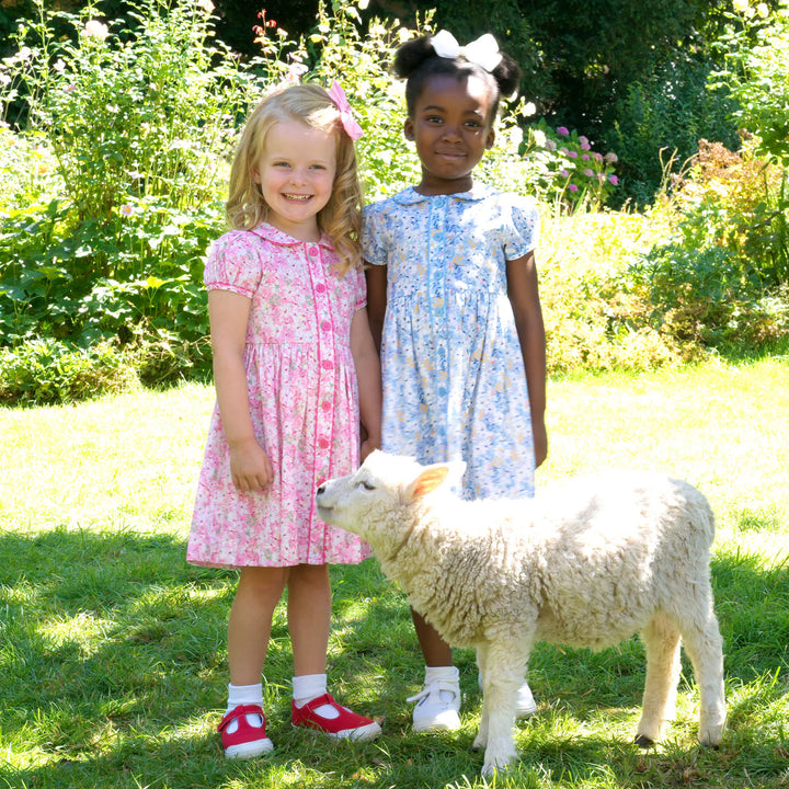 Pink Daisy Button Dress