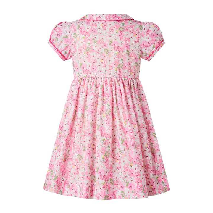 Pink Daisy Button Dress